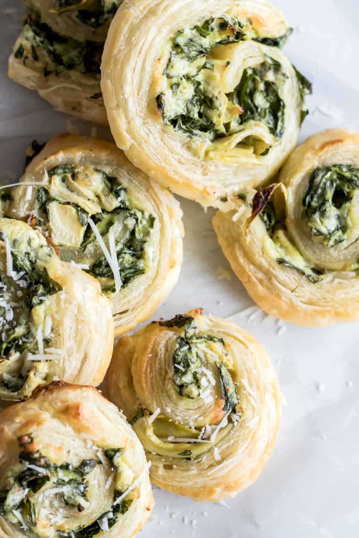 Puff Pastry Spinach And Artichoke Pinwheels House Of Yumm