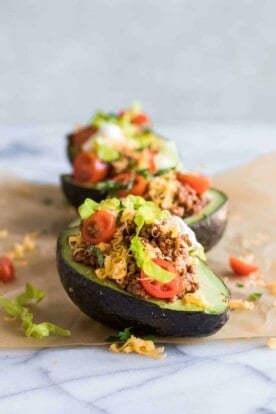 Taco Stuffed Avocados - House of Yumm