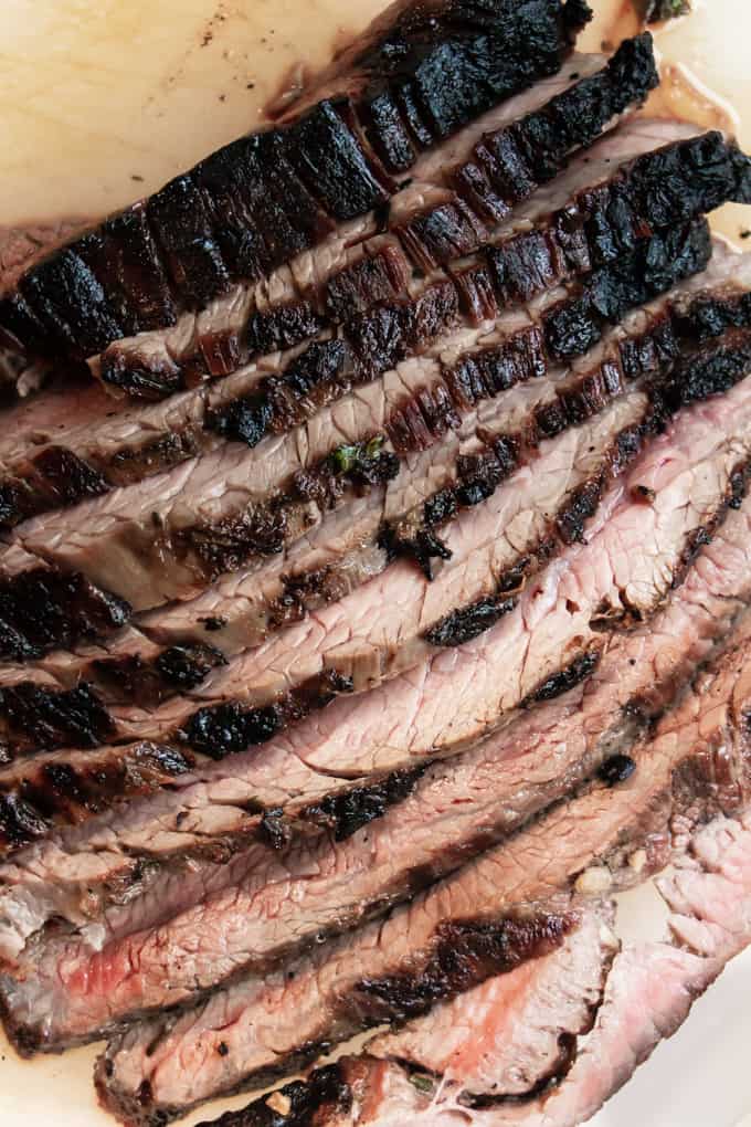 Sliced skirt steak for Tex Mex street tacos.