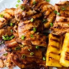 Grilled Huli Huli Chicken and Grilled Pineapple.