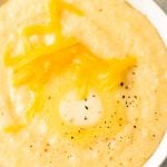 Bowl filled with creamy southern grits.