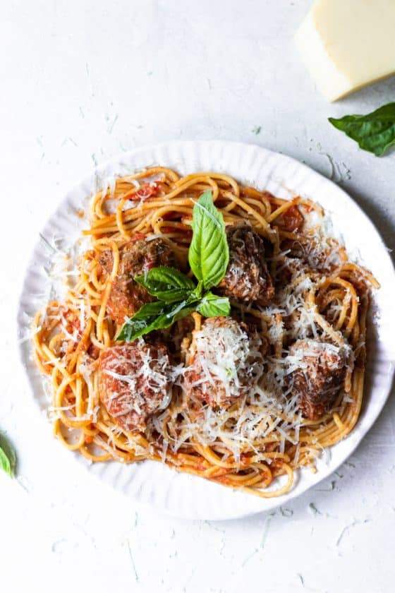 Easy Spaghetti And Meatballs House of Yumm
