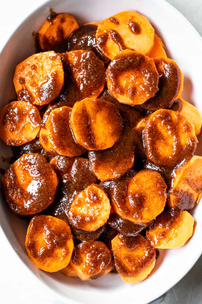 Candied Sweet Potatoes - House of Yumm