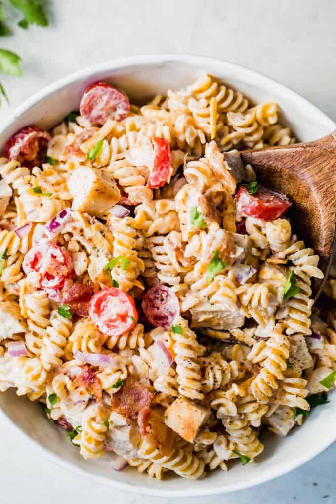 Chicken Bacon Ranch Pasta Salad-image