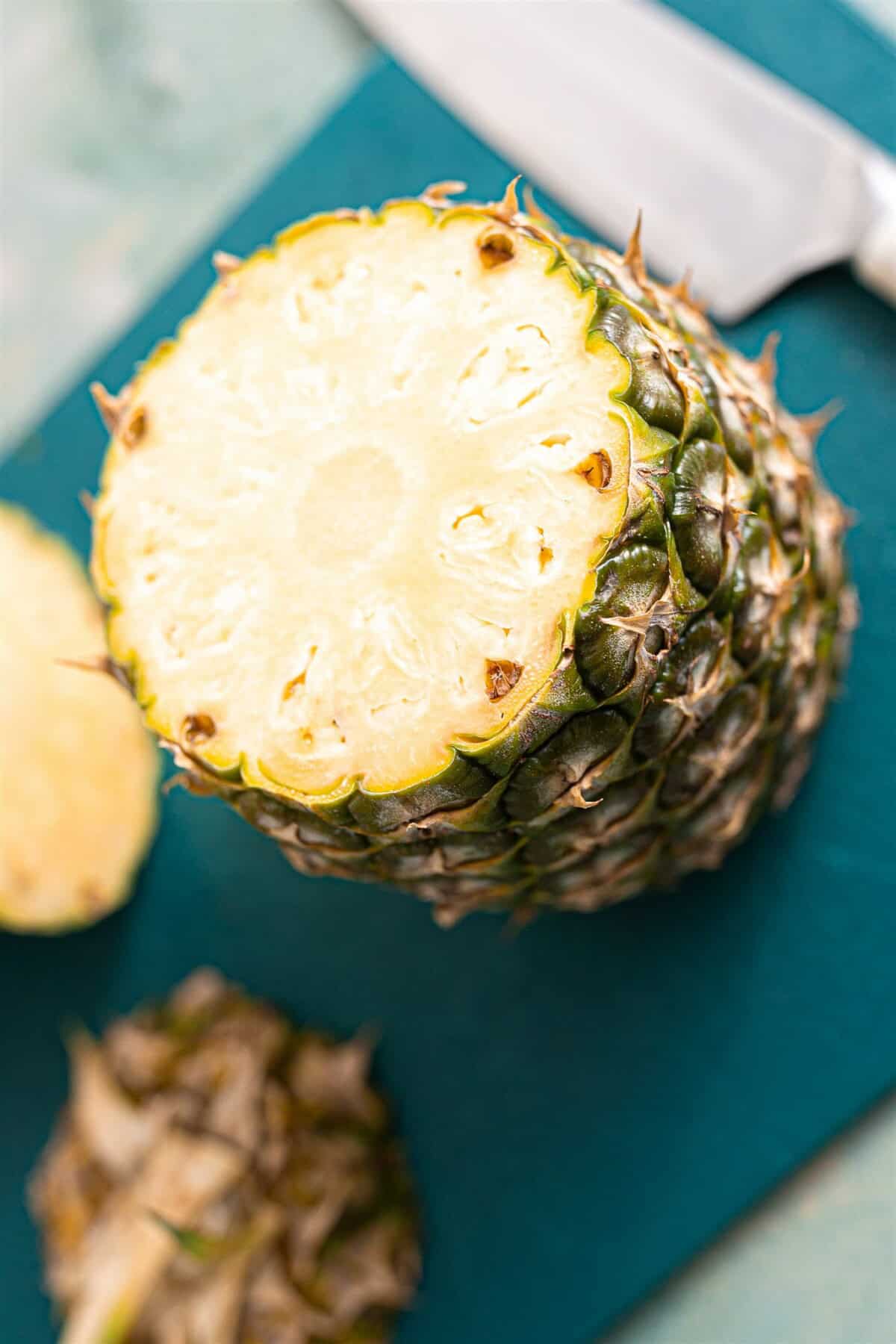 Pineapple with top cut off. 