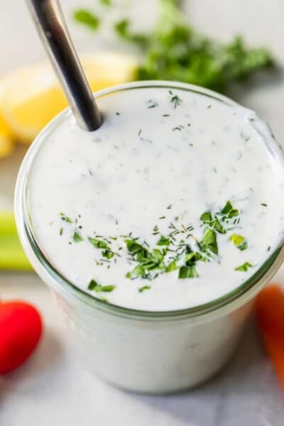 Homemade Ranch Dressing- Use FRESH or dried herbs