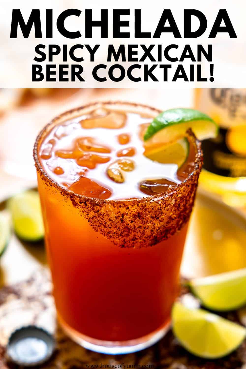 Michelada with text.