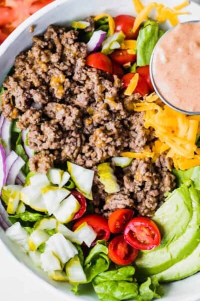 Burger Bowls- LOW CARB Burger Option!