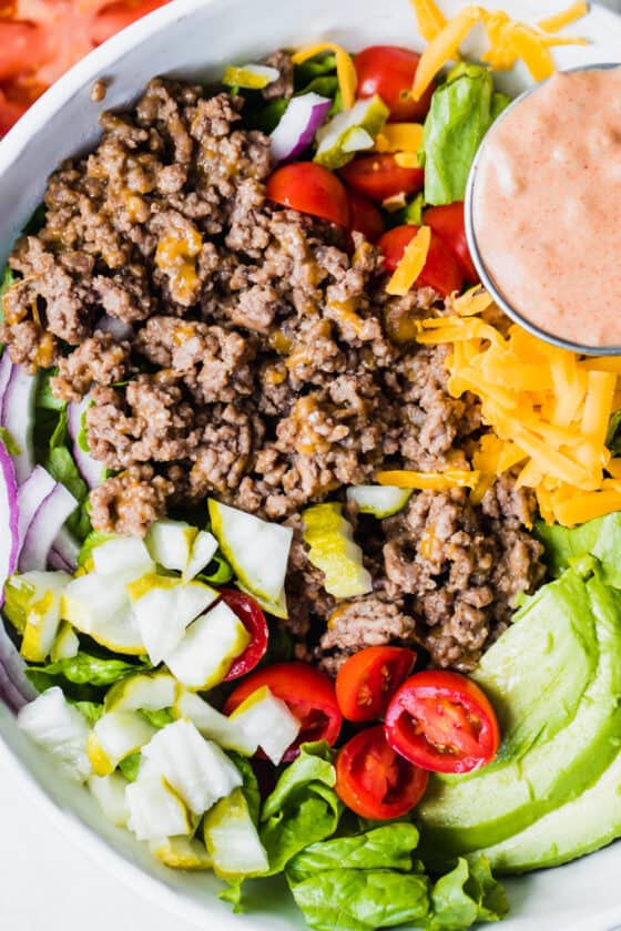 Burger Bowls- LOW CARB Burger Option!