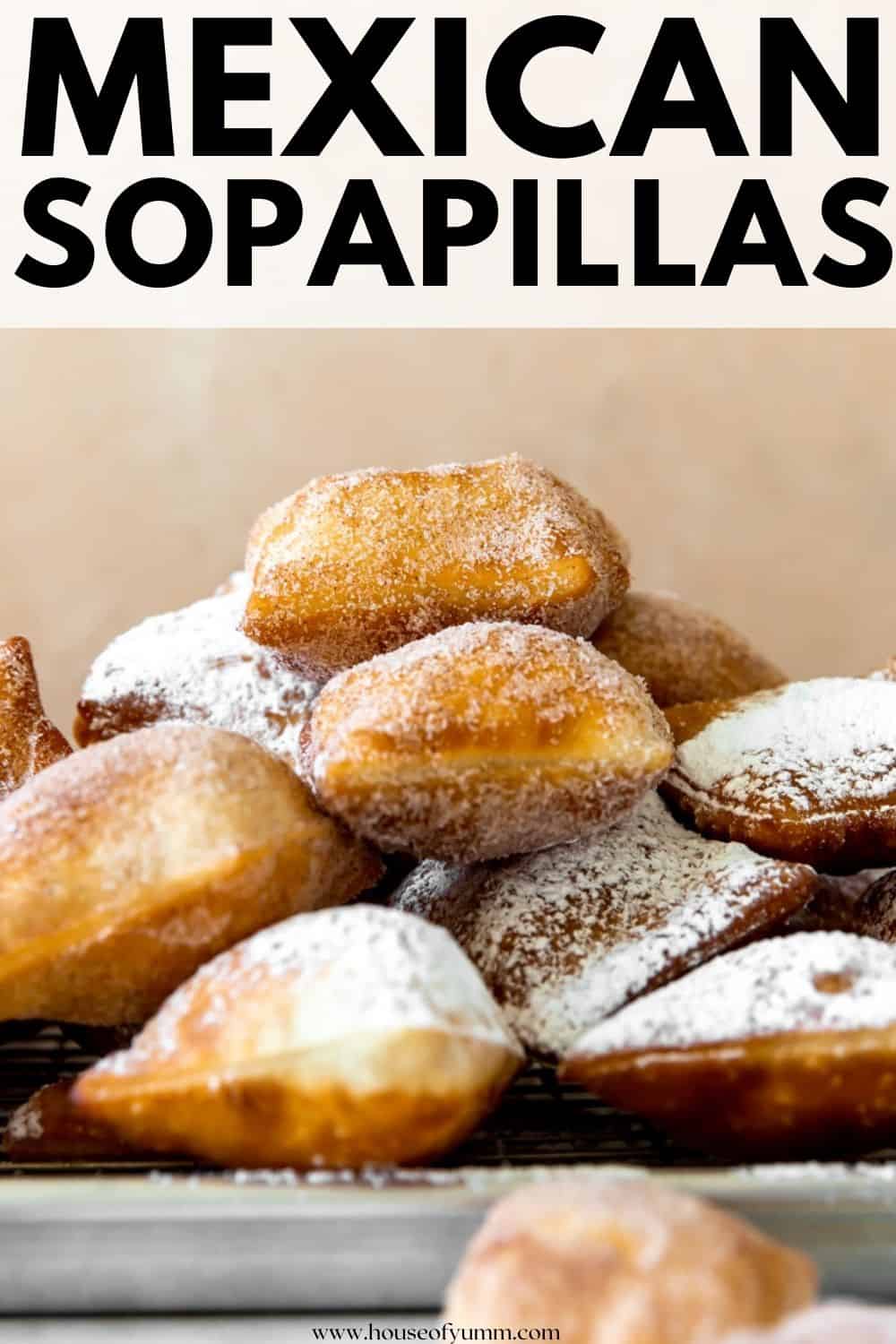 Sopapillas with text.