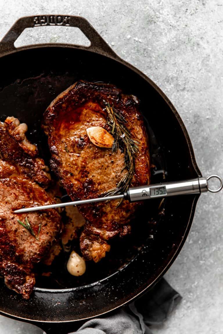 Pan Seared Steak with Garlic Herb Butter House of Yumm