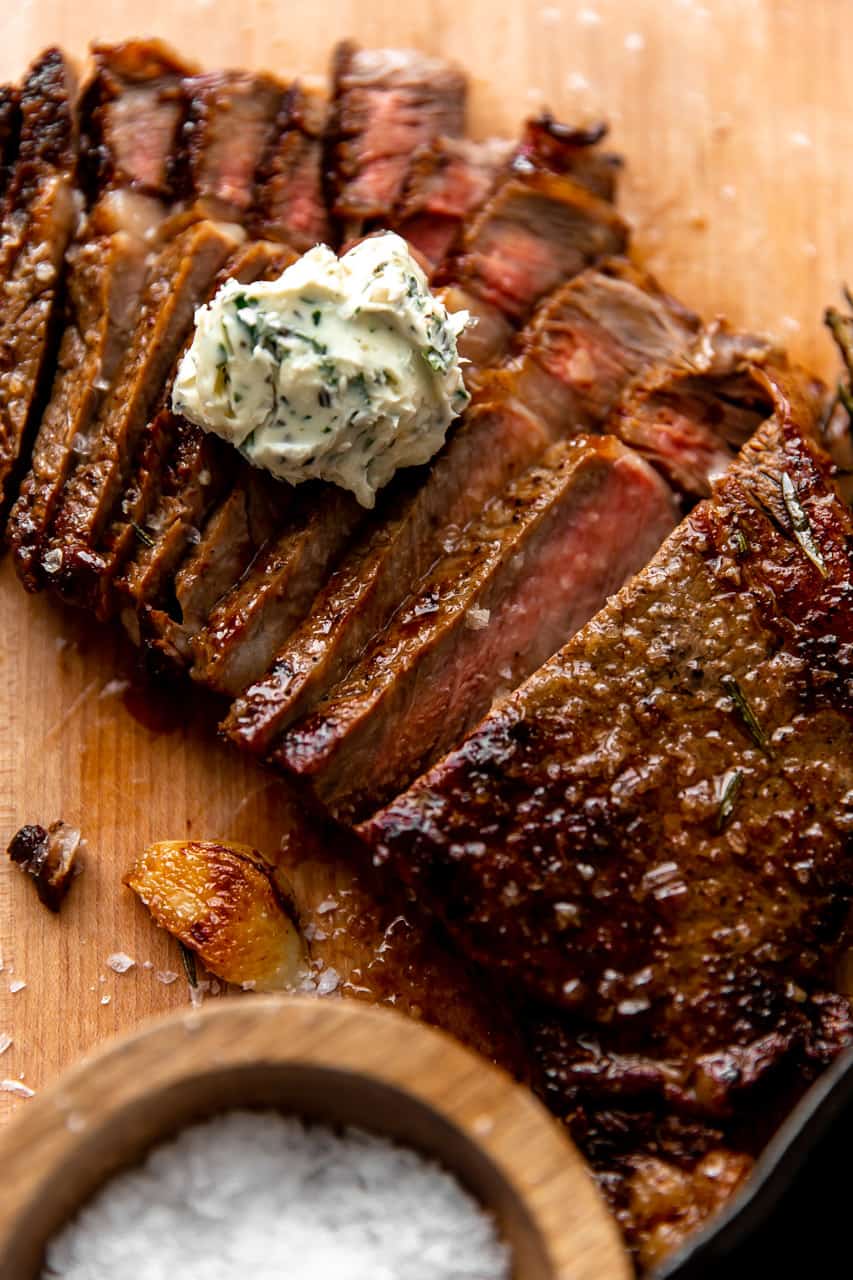 Pan Seared Steak With Garlic Herb Butter House Of Yumm 