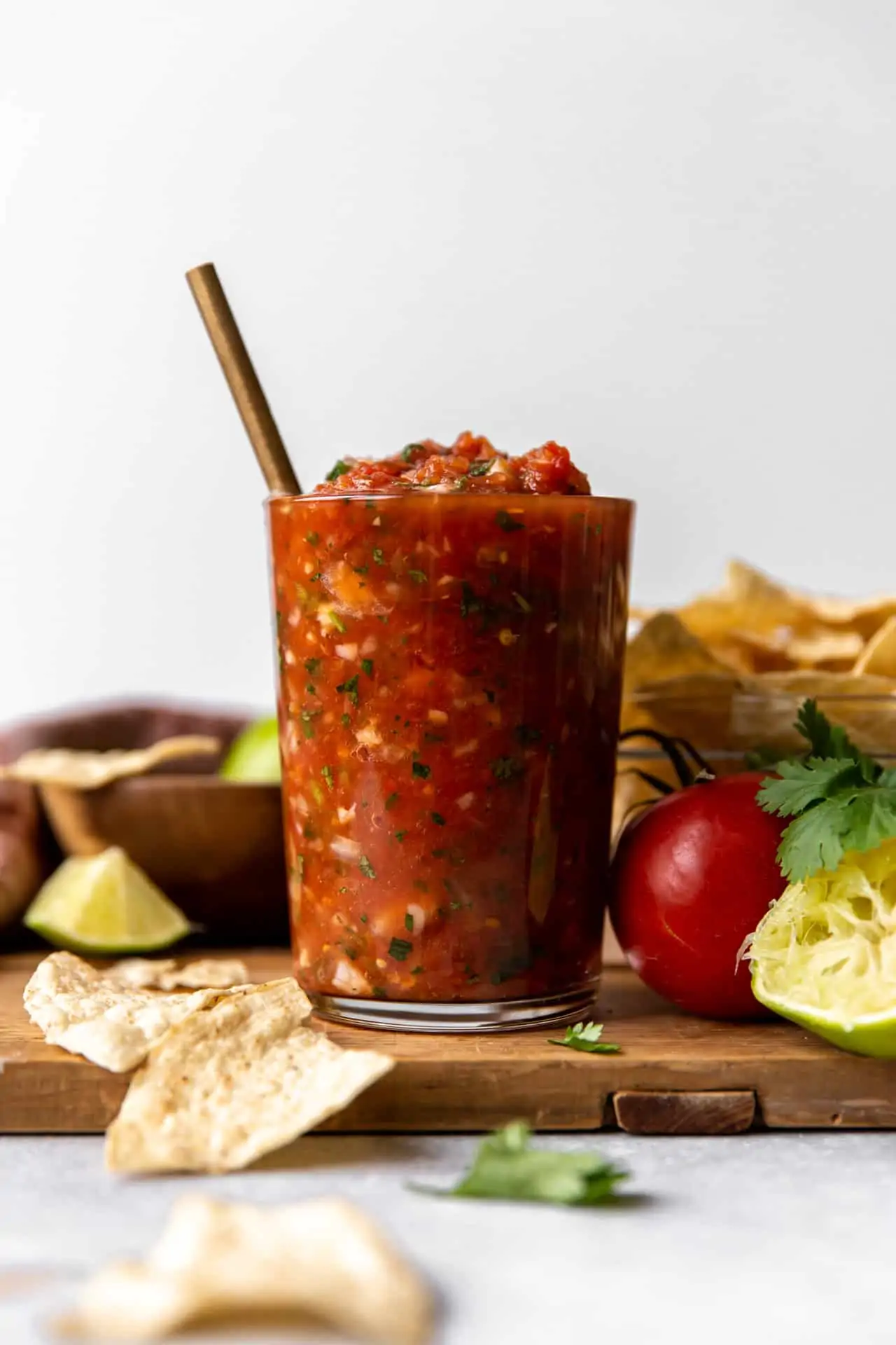Jar of fresh homemade salsa. 