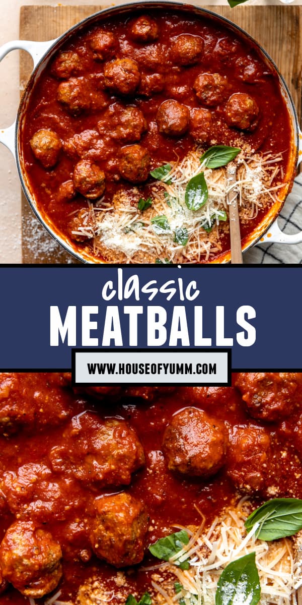 Easy Classic Meatballs - House of Yumm