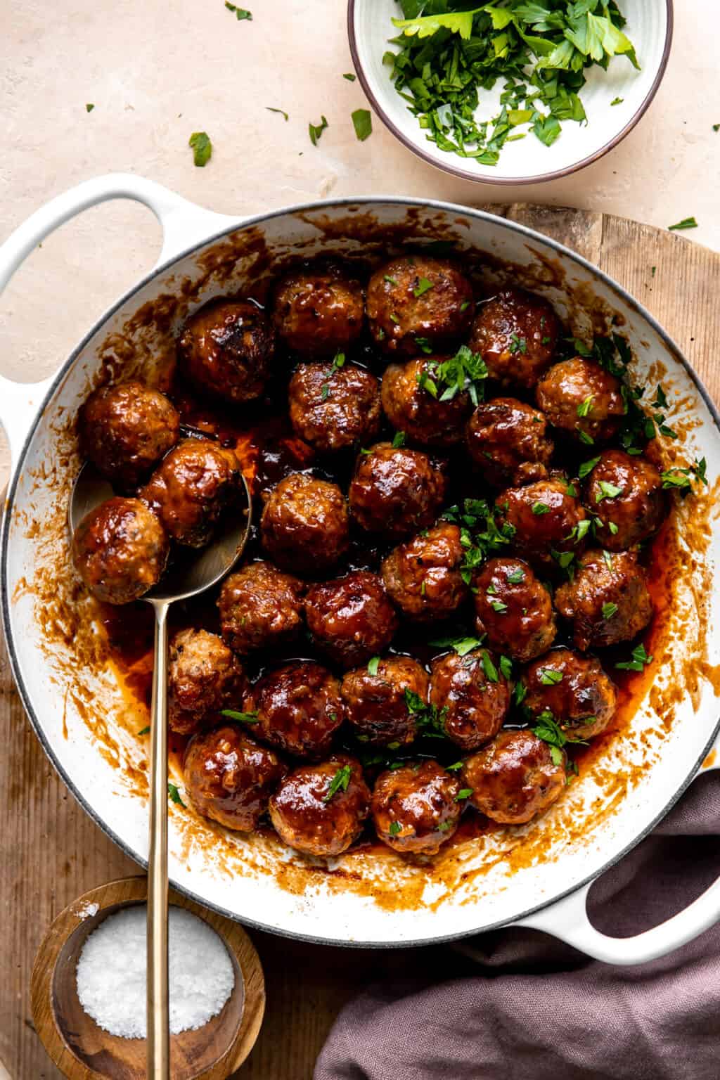 Bacon Bourbon Meatballs - House of Yumm