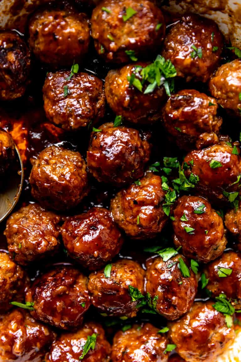 Bacon Bourbon Meatballs - House of Yumm