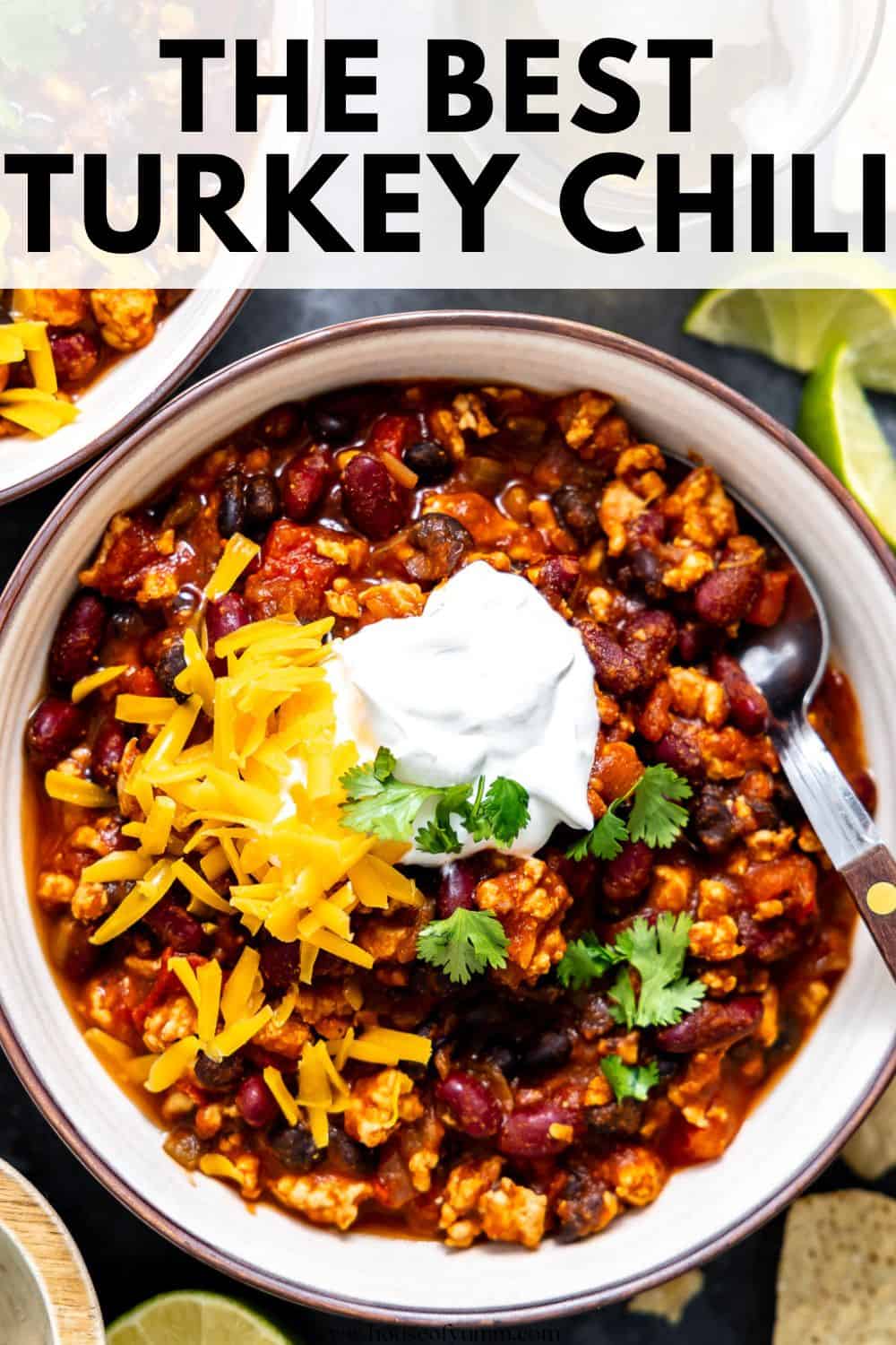 Turkey Chili with text.