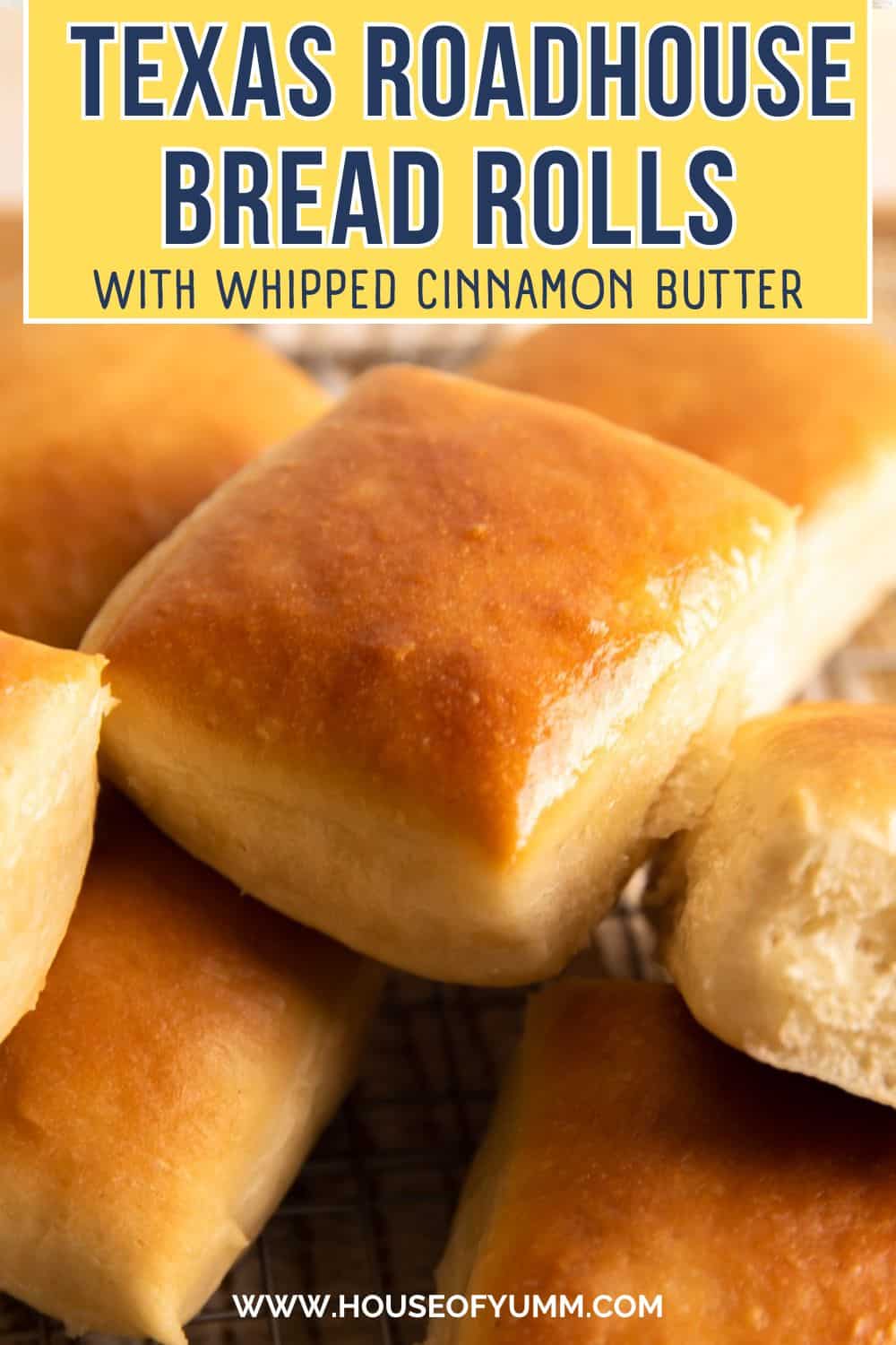 Texas Roadhouse Rolls with text.