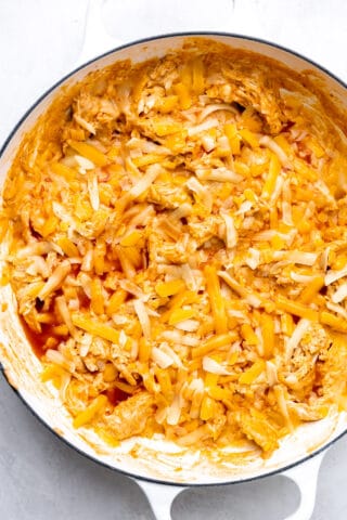 The Ultimate Cheesy Chicken Enchilada Dip - House of Yumm