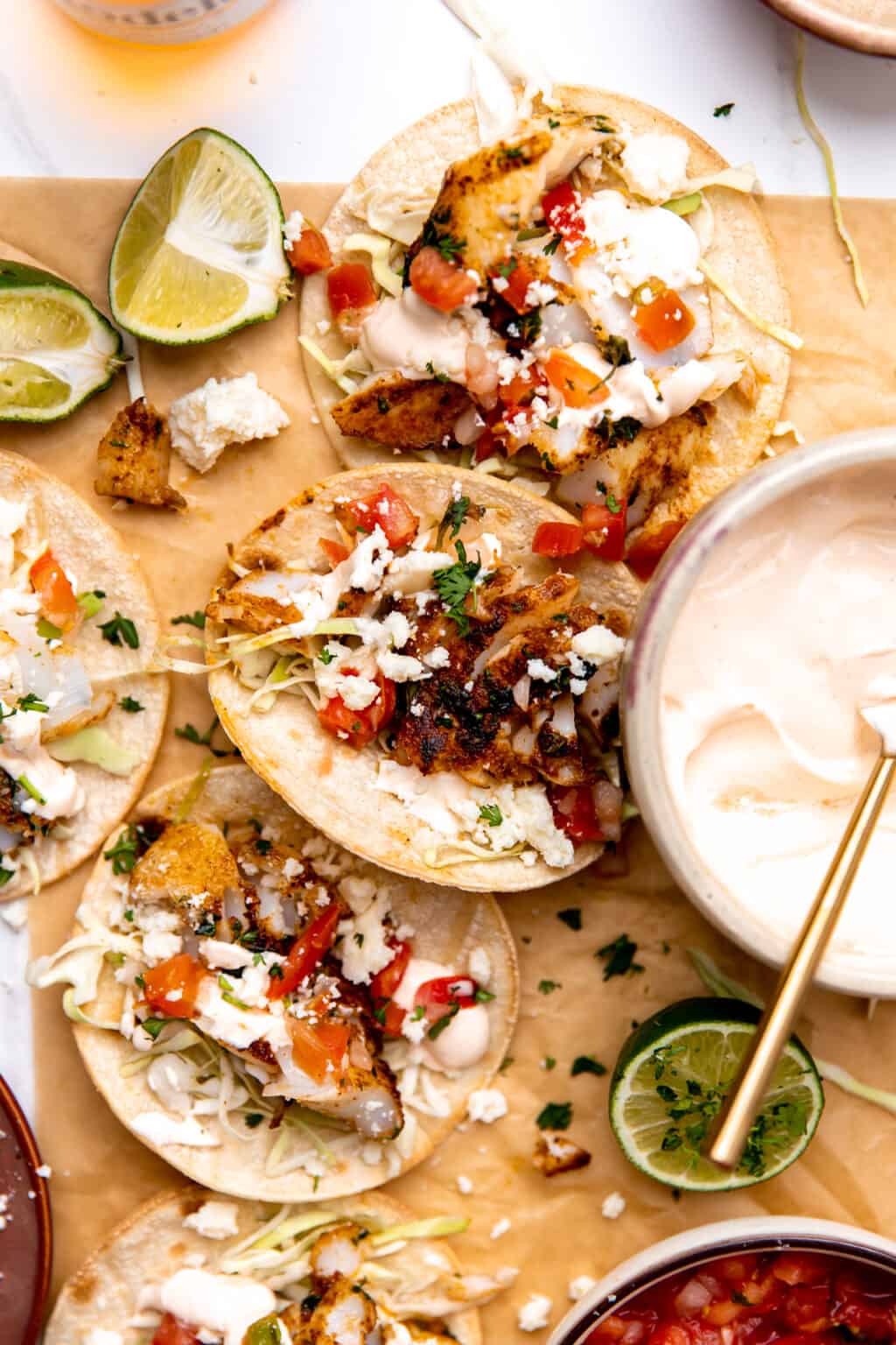 Easy Healthy Cod Fish Tacos - House of Yumm