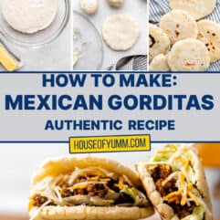 How to make gorditas pinterest collage.