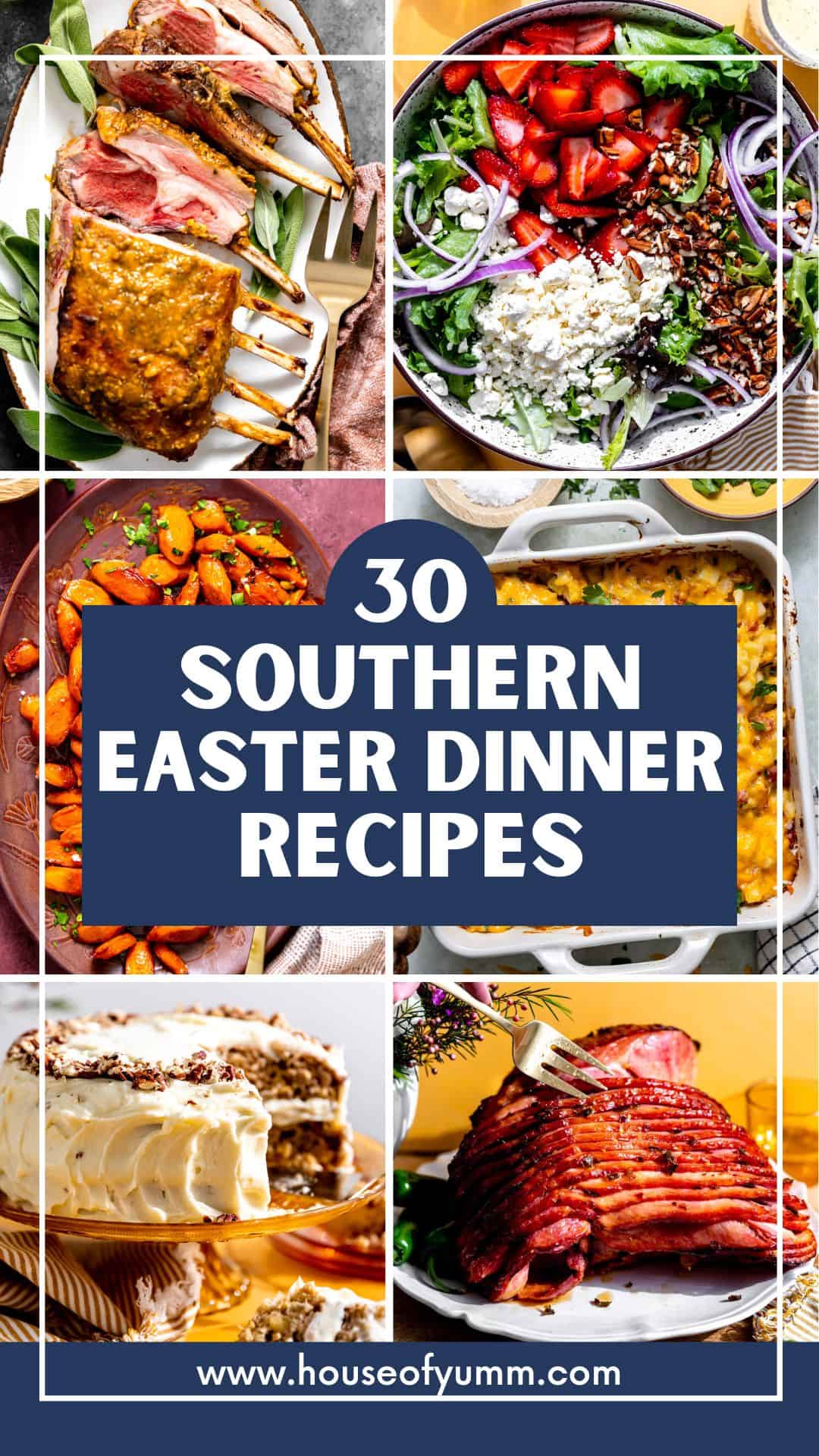 Easter Dinners collage image with text. 