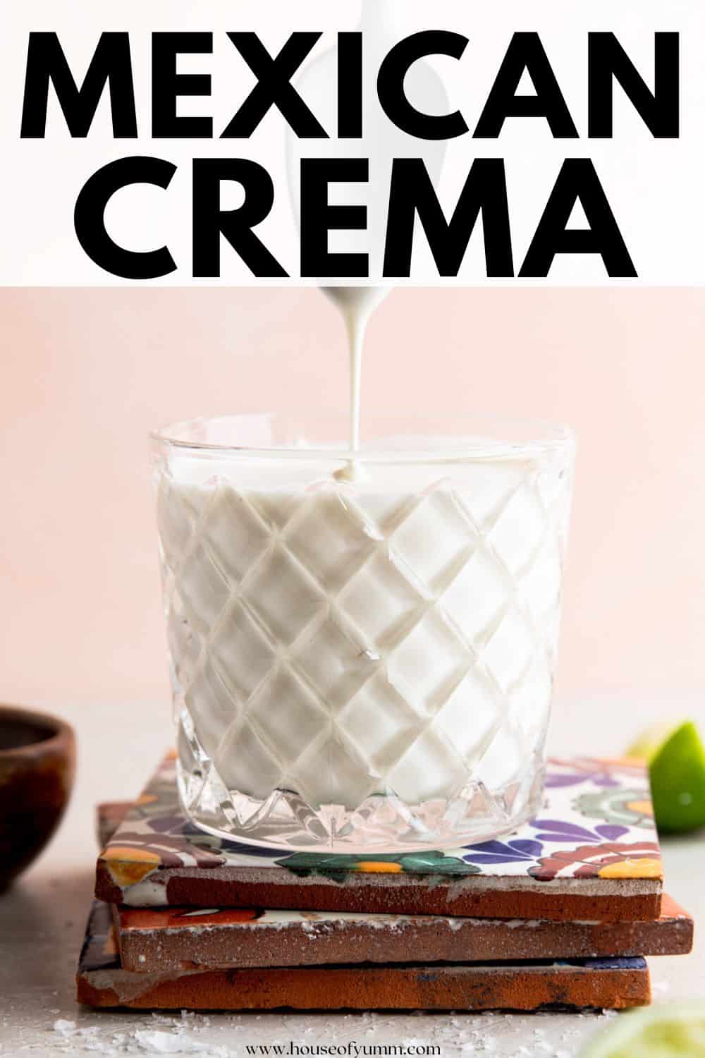 Mexican Crema with text.
