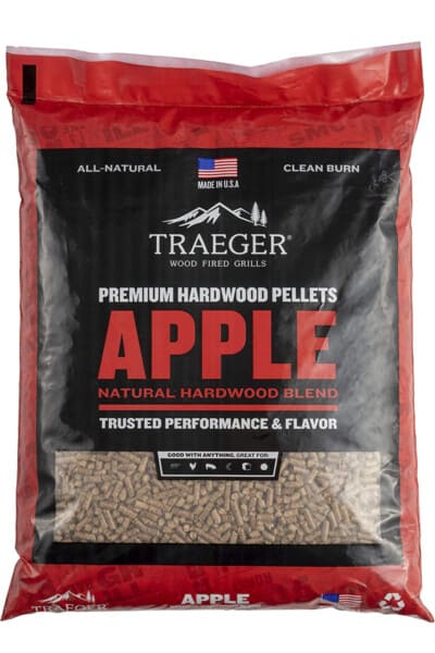 bag of apple wood pellets