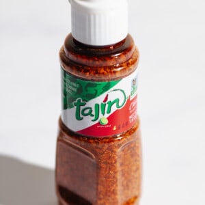 A bottle of tajin seasoning un-opened.