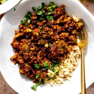 Cuban picadillo served in bowls.