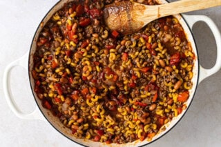 Chili mac and cheese