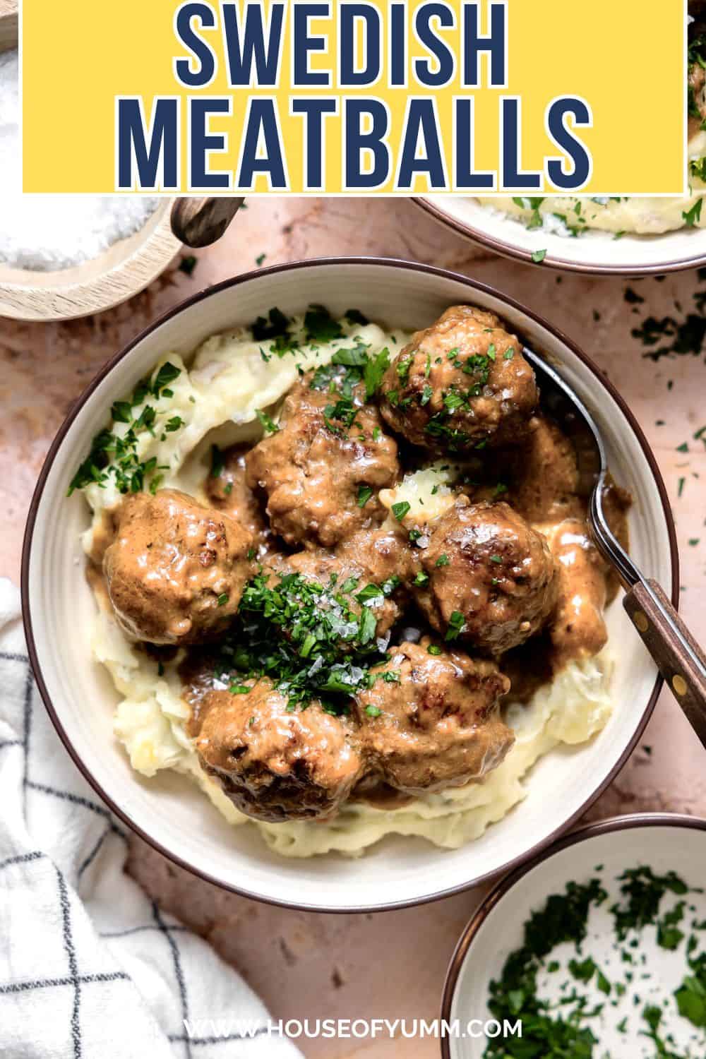 Swedish Meatballs with text.