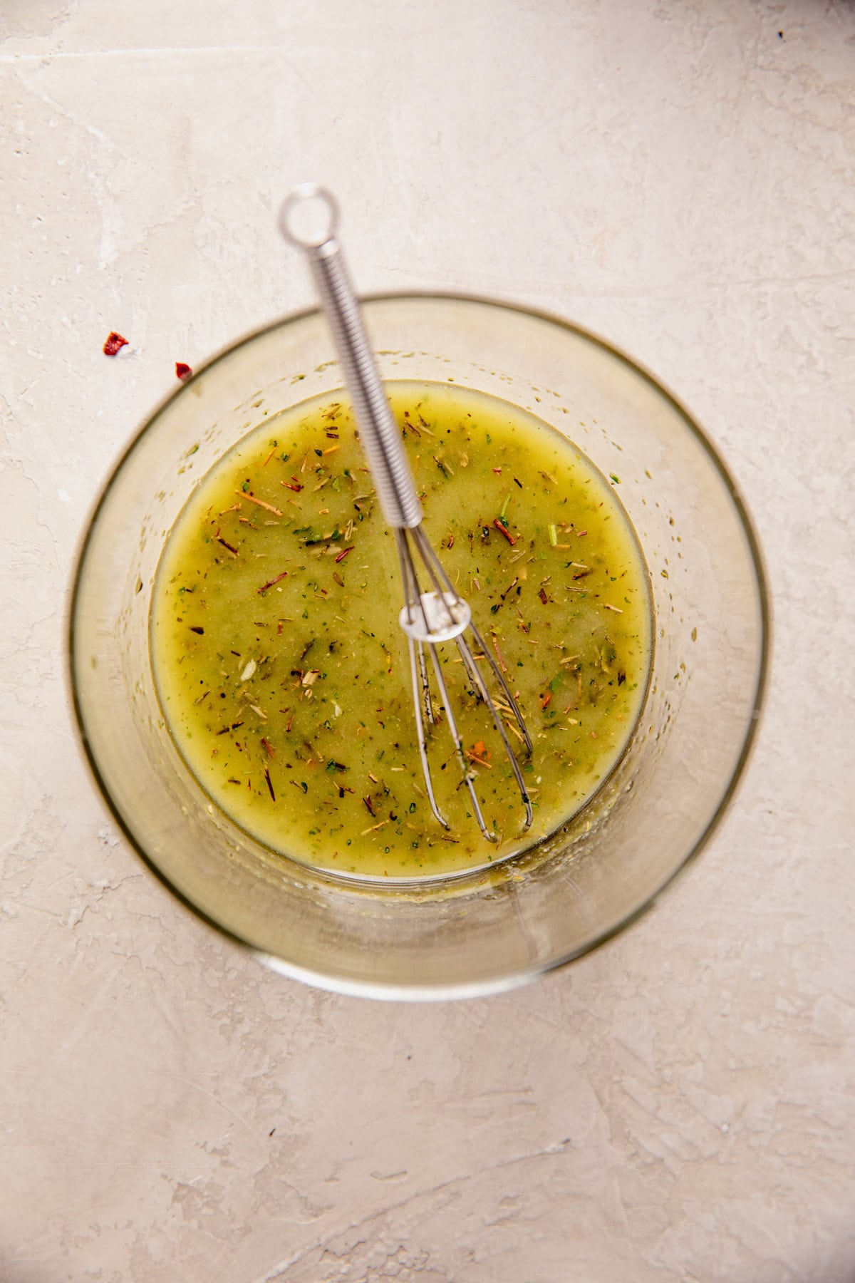 Butter and oil mixed with seasonings for roasting acorn squash. 